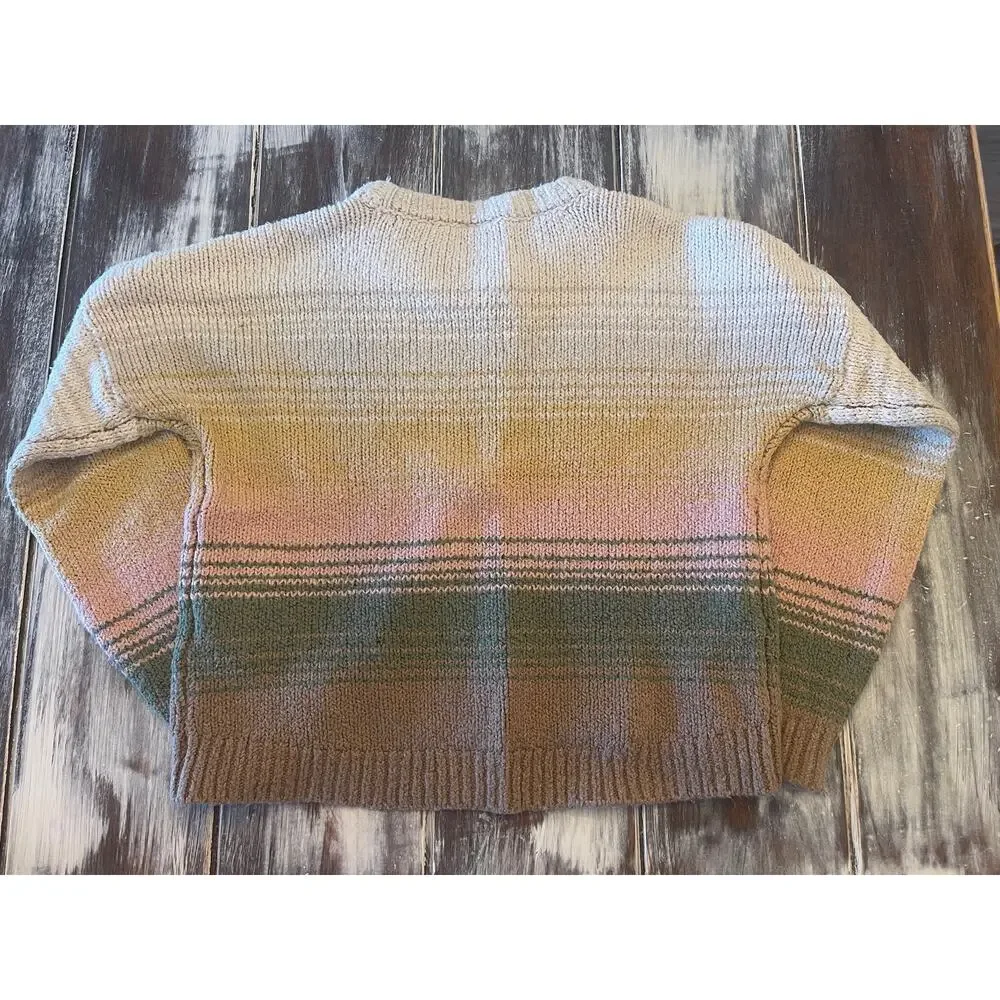Abercrombie Kids Multicolored Striped Cropped Sweater Size 9/10